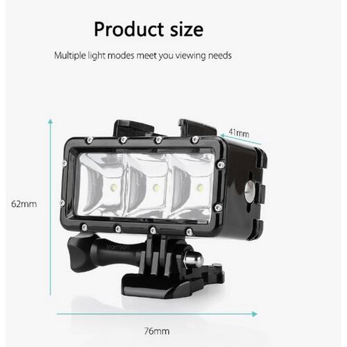 Lámpara Sub Acuática Buceo Led Flash Luz Cámara Deportiva
