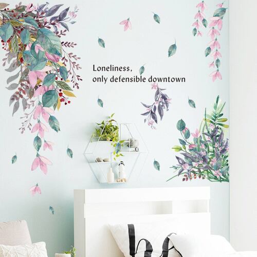 Vinil Decorativo Casa Flores Purpura Vintage Sala Estancia