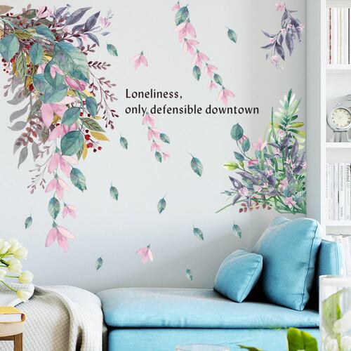 Vinil Decorativo Casa Flores Purpura Vintage Sala Estancia
