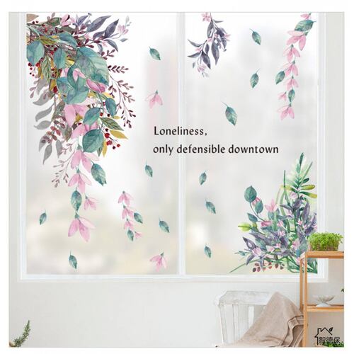 Vinil Decorativo Casa Flores Purpura Vintage Sala Estancia