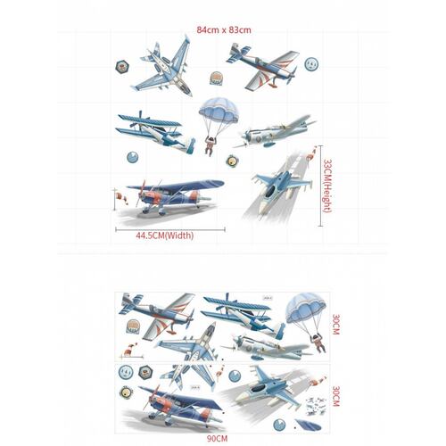 Vinil Decorativo Infantil Aviones Piloto Cuarto Niños Bebé