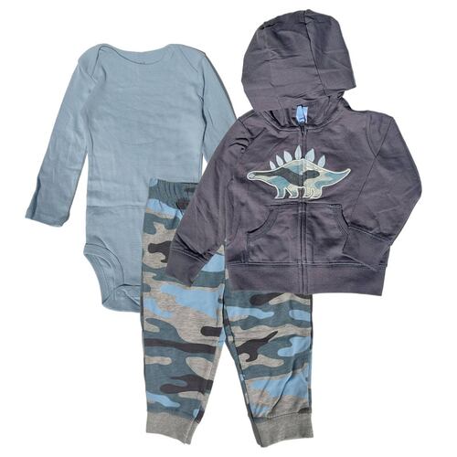 Conjunto para bebes 3pzas Chaqueta Pantalón  Body Niño Niña