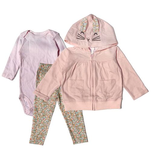 Conjunto para bebes 3pzas Chaqueta Pantalón  Body Niño Niña