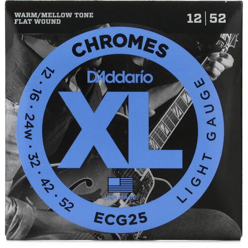 Cuerdas para Guitarra Eléctrica Entorchado Plano Light Gauge D Addario ECG25
