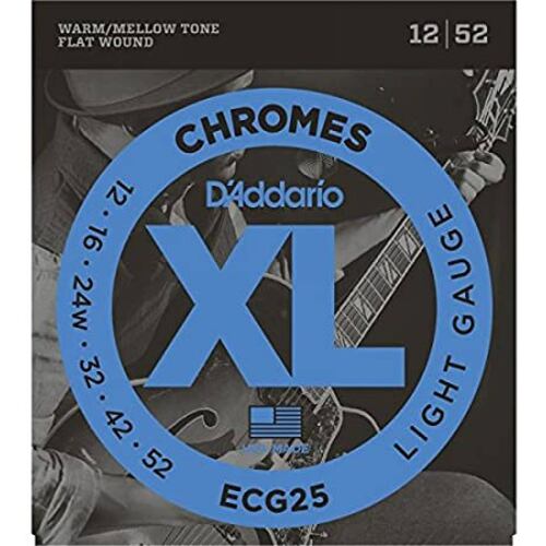 Cuerdas para Guitarra Eléctrica Entorchado Plano Light Gauge D Addario ECG25