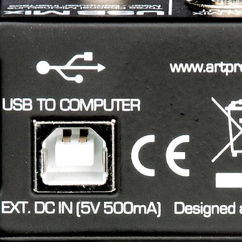 ART USB MIX Mezcladora Compacta con interfaz 3 Canales 