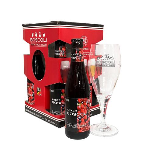 Four Pack Cerveza Anker Boscoli Cool Fruit Con Copa