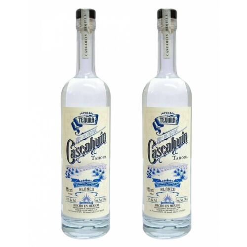 Dos Botellas Tequila Cascahuín Blanco Tahona 750 Ml