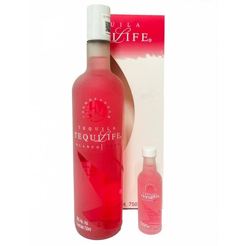 Tequila Tequilife Blanco Rosa 750 Ml Con 50 Ml
