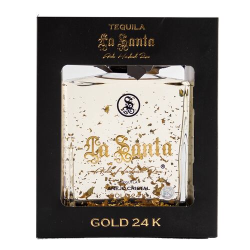 Tequila La Santa Añejo Cristalino Gold 24k 750 Ml