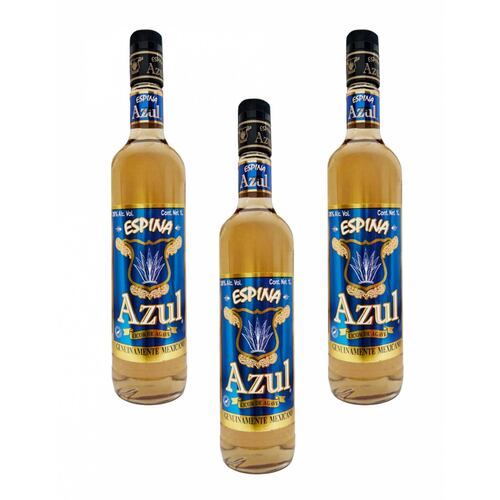 Tripack Licor de Agave Espina Azul Clásico Joven 1000 Ml