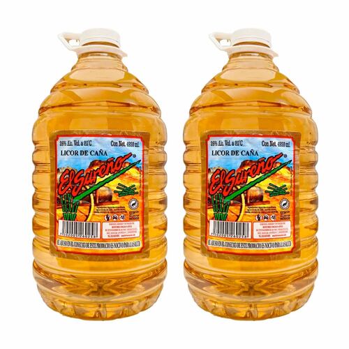 Dos Garrafas Licor de Caña El Sureño 4950 Ml