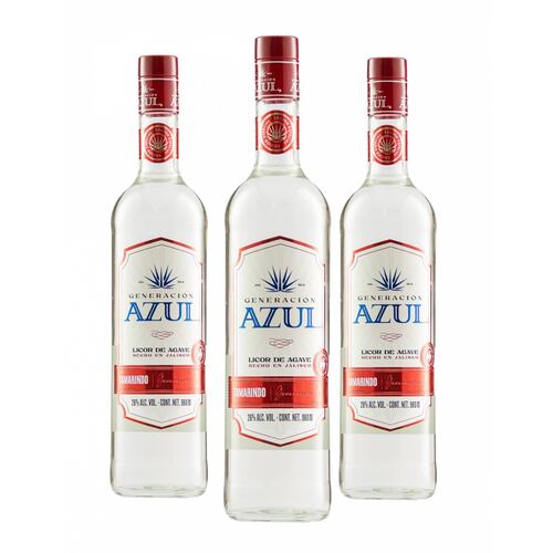 Tripack Licor de Agave Generación Azul Tamarindo 960 Ml