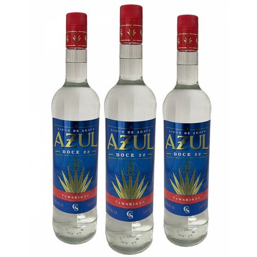 Tripack Licor De Agave Azul Doce 22 Tamarindo 1000 Ml