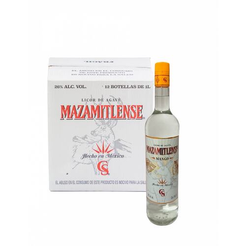 Caja Licor De Agave Mazamitlense Mango 1000 Ml