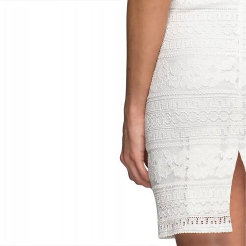 Vestido de vestir (formal) dama blanco Paris Hilton modelo 589D