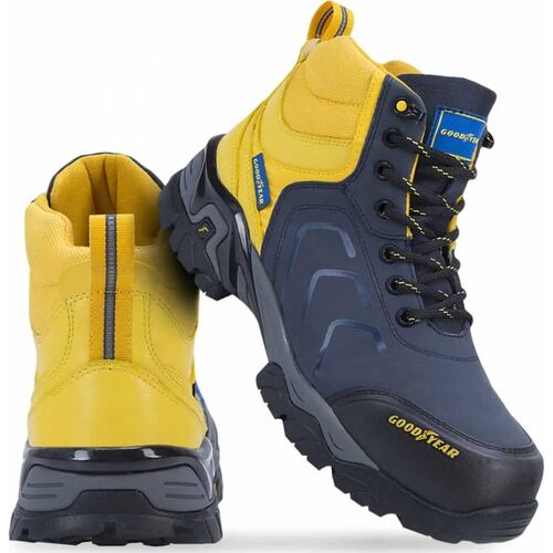 Bota trabajo industrial caballero azul Goodyear modelo 0111