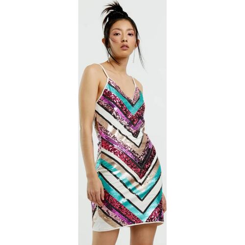 Vestido de vestir (formal) dama multicolor Gloria Trevi modelo ESLE