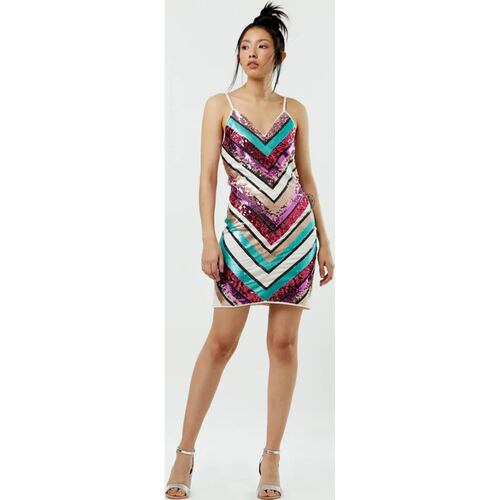 Vestido de vestir (formal) dama multicolor Gloria Trevi modelo ESLE