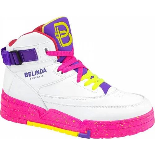 Bota tenis casual urbano dama blanco Belinda Peregrin modelo 9201