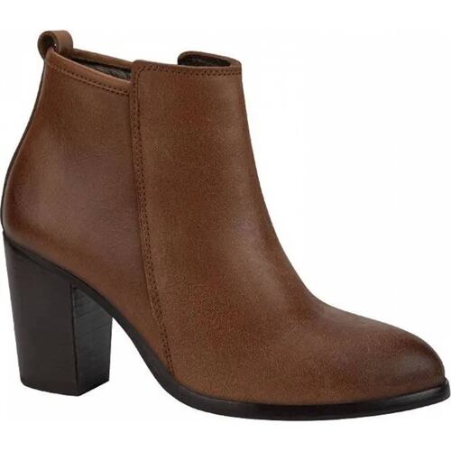 Botines dama cafe piel Tierra Bendita Deluxe modelo 2345