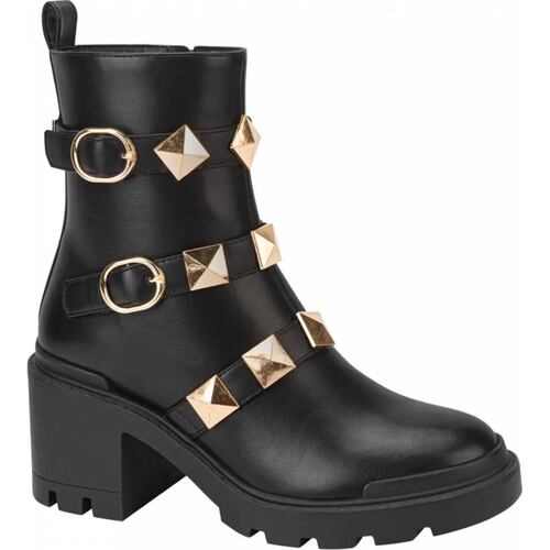 Bota moto dama negro Belinda Peregrin modelo 6805