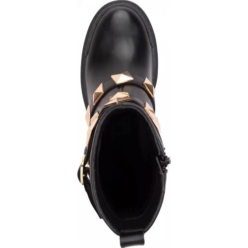 Bota moto dama negro Belinda Peregrin modelo 6805