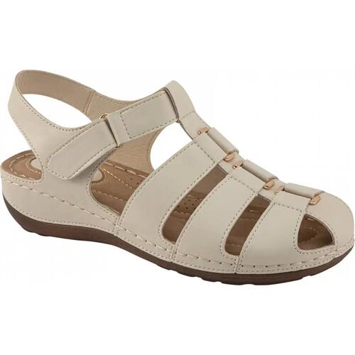 Sandalia confort dama beige/hueso Shosh modelo 3138