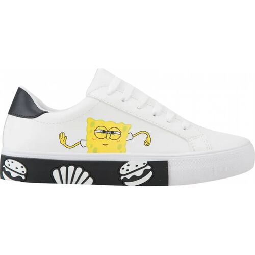 Choclo tenis casual urbano dama blanco/negro Bob Esponja modelo 1803