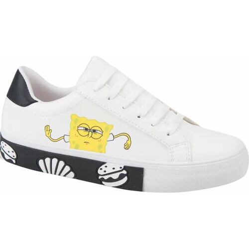 Choclo tenis casual urbano dama blanco/negro Bob Esponja modelo 1803