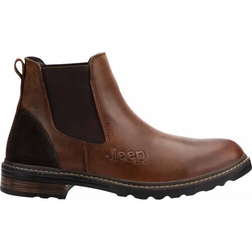 Bota casual caballero cafe piel Jeep modelo 0101
