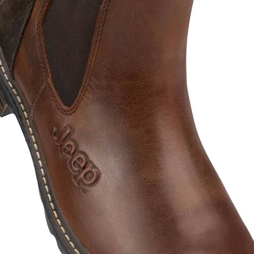 Bota casual caballero cafe piel Jeep modelo 0101