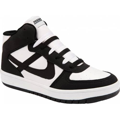 Botines dama blanco/negro Panam modelo 0649