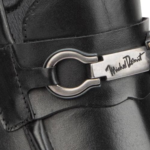 Mocasines caballero negro piel Michel Domit modelo AV01