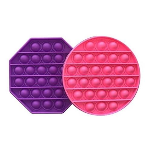 Juguete Antiestrés Pop It Rosa Lila 2pz.