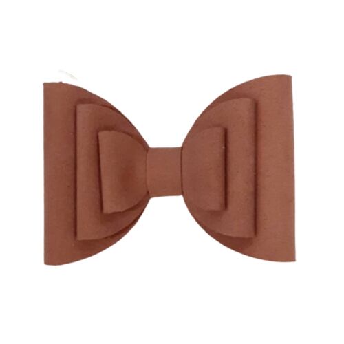 Broche Con Moño Piel Durazno Rosa Palo