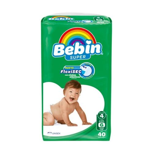 Pañal Bebin Súper Grande 40 Pz.