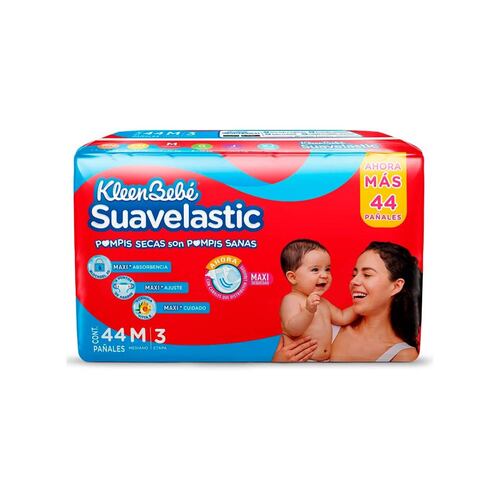 Pañal Kleen Bebé Suavelastic Mediano 40p.