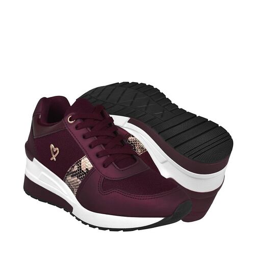 TENIS CASUALES PARA DAMA MISS PINK 0320-21 VINO