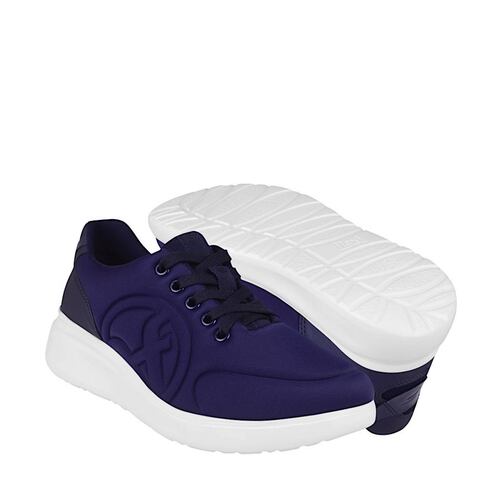 TENIS CASUALES DAMA FLEXI 101407 TEXTIL AZUL