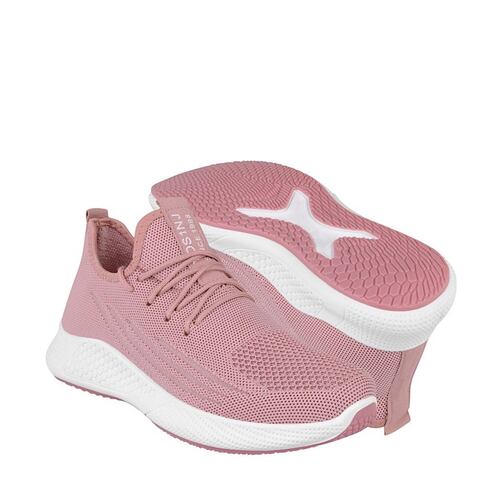 TENIS CASUALES DAMA VIA URBANA 7442 TEXTIL ROSA