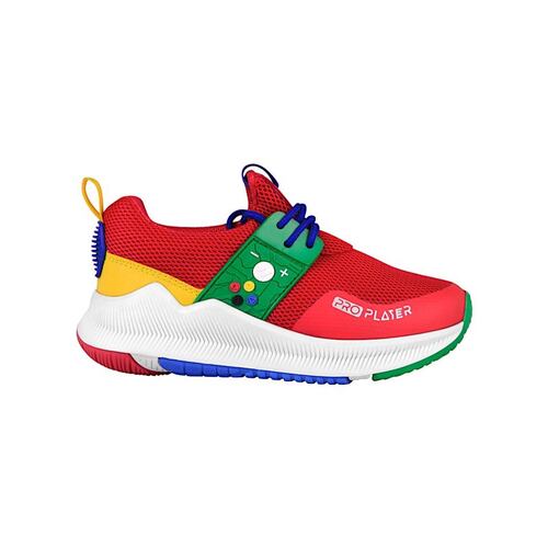 TENIS CASUALES NIÑO WHAT´S UP 315768 TEXTIL ROJO