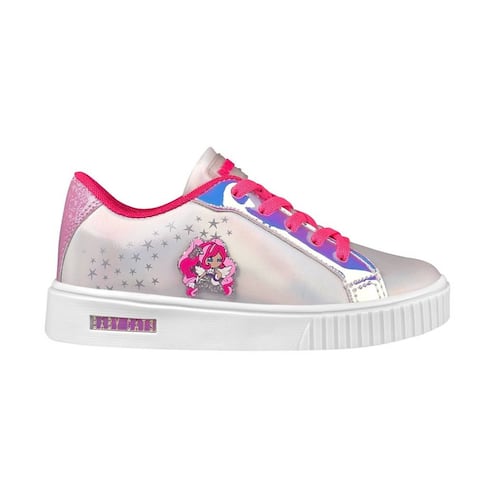 TENIS CASUALES PARA NILA BABYCATS 0413-41 ROSA MULTICOLOR