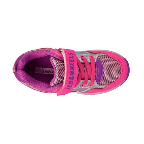TENIS CASUALES PARA NIÑA LED & WHEELS  HG18767  ROSA