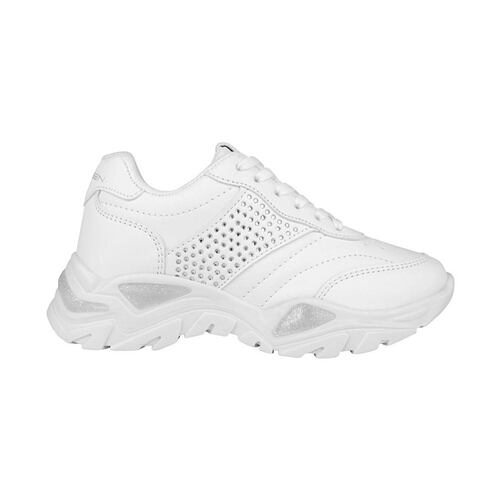 TENIS CASUALES NIÑAS CLASBEN ISABELLA SIMIPIEL BLANCO
