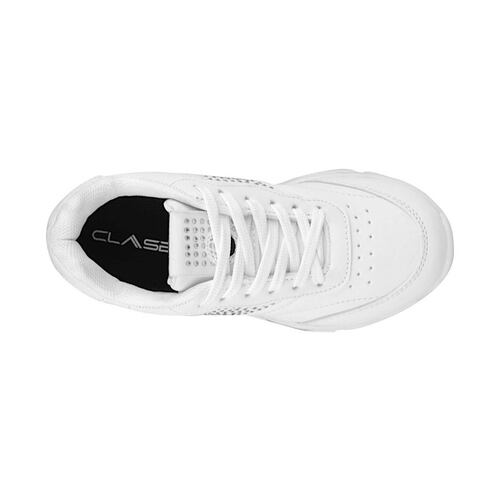 TENIS CASUALES NIÑAS CLASBEN ISABELLA SIMIPIEL BLANCO