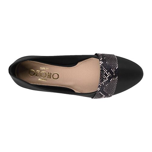 ZAPATOS DAMA CAPA DE OZONO 621504  SIMIPIEL NEGRO