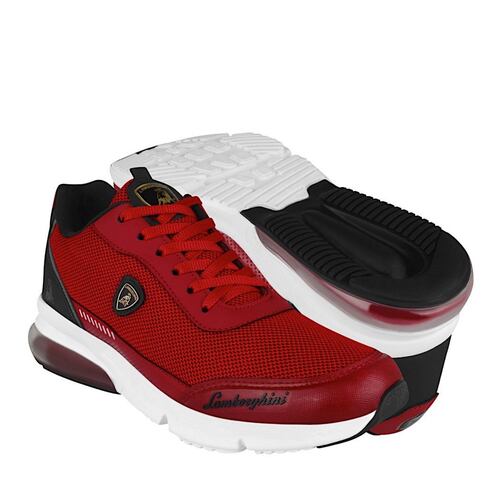 TENIS CABALLERO LAMBORGHINI 5065 TEXTIL ROJO
