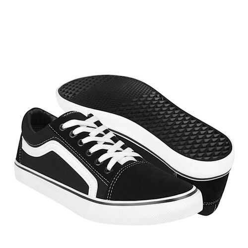 TENIS CABALLERO CASUALES TORRENTE AB300201-1 TEXTIL NEGRO