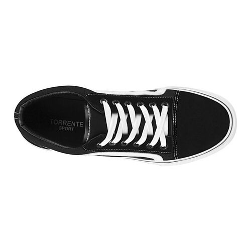 TENIS CABALLERO CASUALES TORRENTE AB300201-1 TEXTIL NEGRO